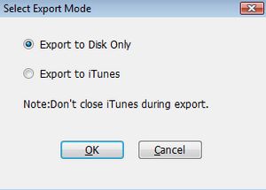you can export to disk